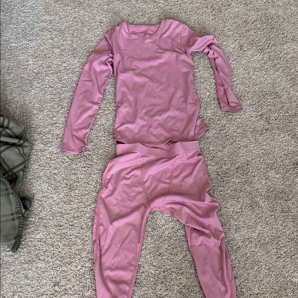 Pink Long Sleeve Top and Pants Set